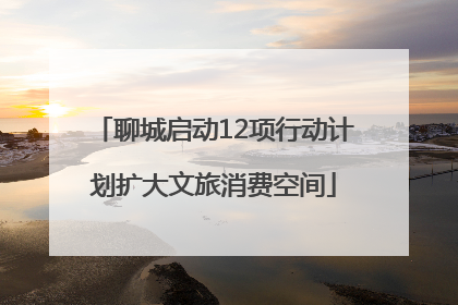 聊城启动12项行动计划扩大文旅消费空间