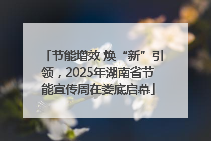 节能增效 焕“新”引领，2025年湖南省节能宣传周在娄底启幕