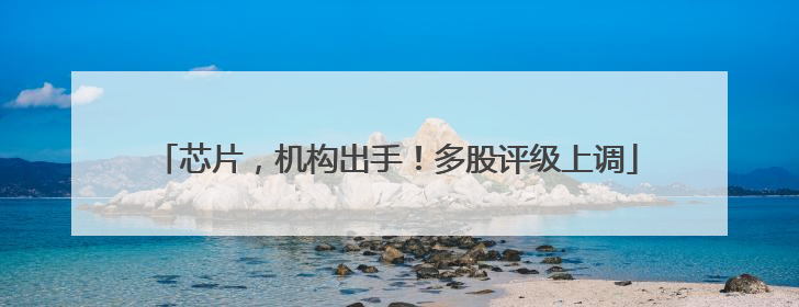 芯片，机构出手！多股评级上调