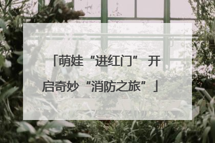 萌娃“进红门” 开启奇妙“消防之旅”