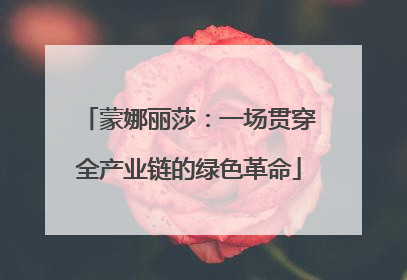 蒙娜丽莎：一场贯穿全产业链的绿色革命