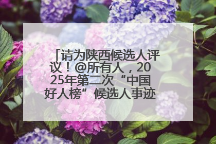 请为陕西候选人评议！@所有人，2025年第二次“中国好人榜”候选人事迹展示评议开始