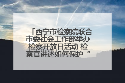 西宁市检察院联合市委社会工作部举办检察开放日活动 检察官讲述如何保护“少年的你”