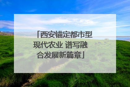 西安锚定都市型现代农业 谱写融合发展新篇章