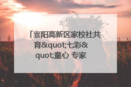 襄阳高新区家校社共育"七彩"童心 专家团支招智慧育儿