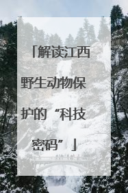 解读江西野生动物保护的“科技密码”