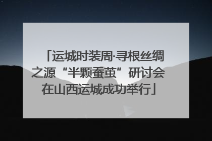 运城时装周·寻根丝绸之源“半颗蚕茧”研讨会在山西运城成功举行