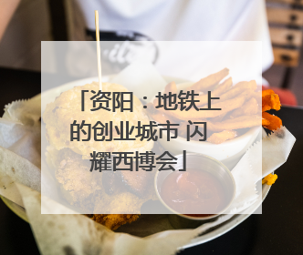 资阳：地铁上的创业城市 闪耀西博会