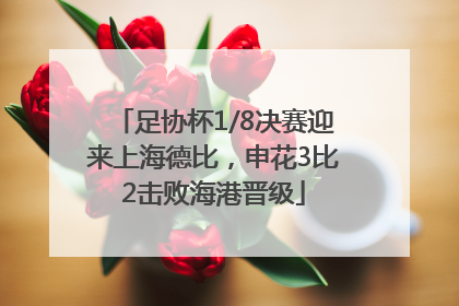 足协杯1/8决赛迎来上海德比，申花3比2击败海港晋级