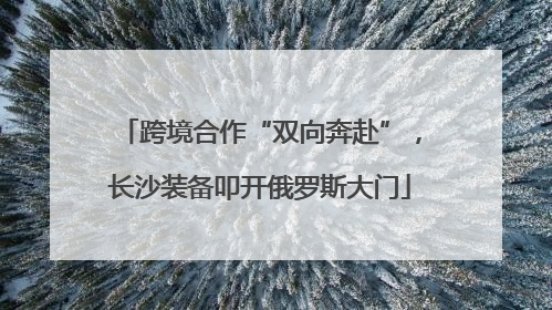 跨境合作“双向奔赴”，长沙装备叩开俄罗斯大门