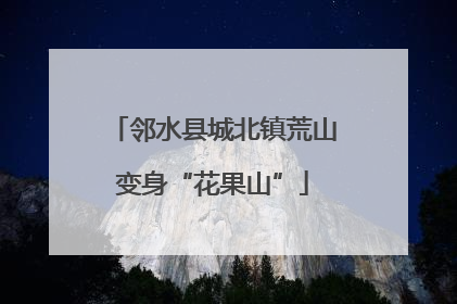 邻水县城北镇荒山变身“花果山”