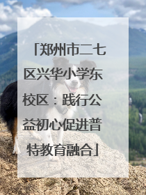 郑州市二七区兴华小学东校区：践行公益初心促进普特教育融合