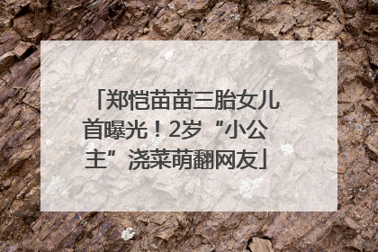 郑恺苗苗三胎女儿首曝光！2岁“小公主”浇菜萌翻网友