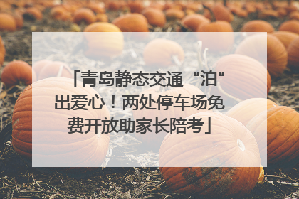 青岛静态交通“泊”出爱心！两处停车场免费开放助家长陪考