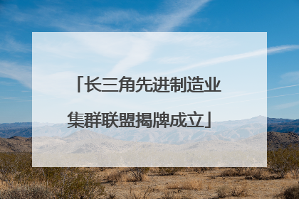 长三角先进制造业集群联盟揭牌成立