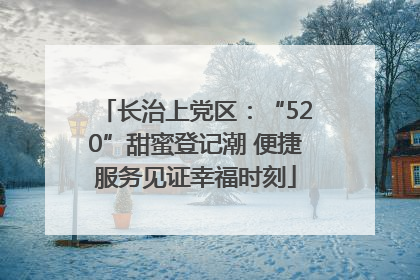 长治上党区：“520”甜蜜登记潮 便捷服务见证幸福时刻