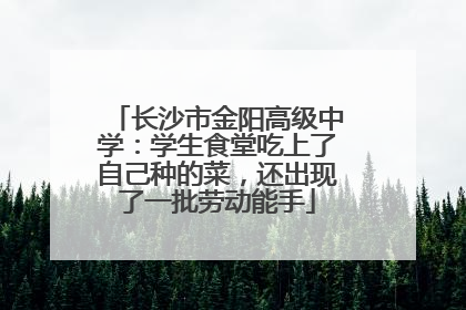 长沙市金阳高级中学：学生食堂吃上了自己种的菜，还出现了一批劳动能手
