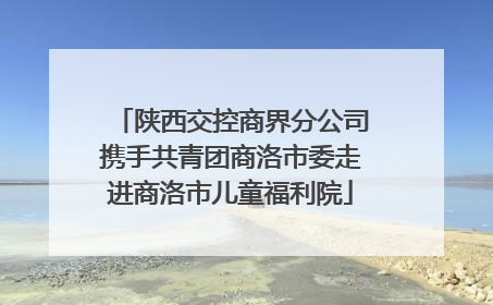 陕西交控商界分公司携手共青团商洛市委走进商洛市儿童福利院