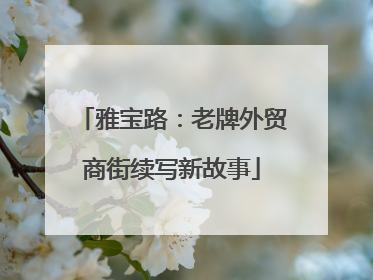 雅宝路：老牌外贸商街续写新故事