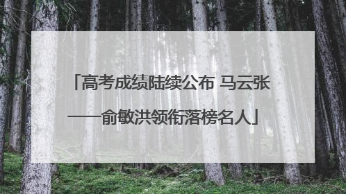 高考成绩陆续公布 马云张一一俞敏洪领衔落榜名人