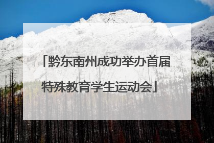 黔东南州成功举办首届特殊教育学生运动会