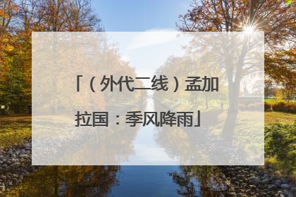 （外代二线）孟加拉国：季风降雨