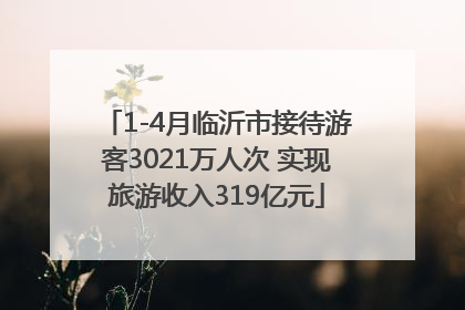 1-4月临沂市接待游客3021万人次 实现旅游收入319亿元