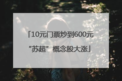 10元门票炒到600元 “苏超”概念股大涨