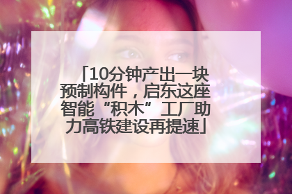 10分钟产出一块预制构件，启东这座智能“积木”工厂助力高铁建设再提速