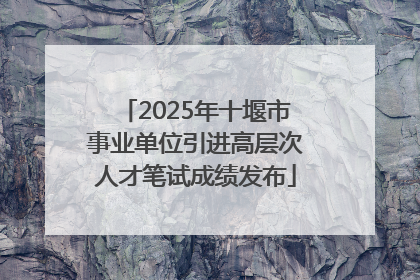 2025年十堰市事业单位引进高层次人才笔试成绩发布