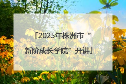 2025年株洲市“新阶成长学院”开讲