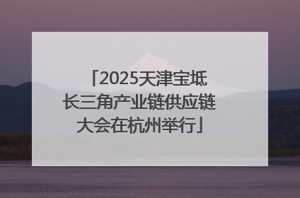 2025天津宝坻长三角产业链供应链大会在杭州举行