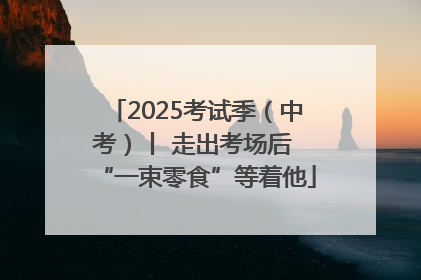 2025考试季（中考）丨 走出考场后 “一束零食”等着他