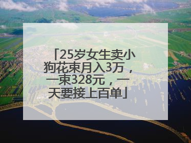 25岁女生卖小狗花束月入3万，一束328元，一天要接上百单