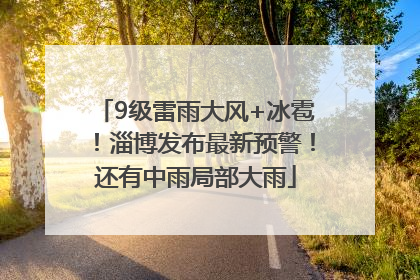 9级雷雨大风+冰雹！淄博发布最新预警！还有中雨局部大雨