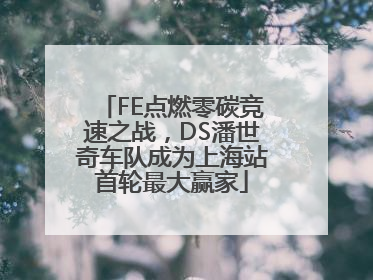 FE点燃零碳竞速之战，DS潘世奇车队成为上海站首轮最大赢家